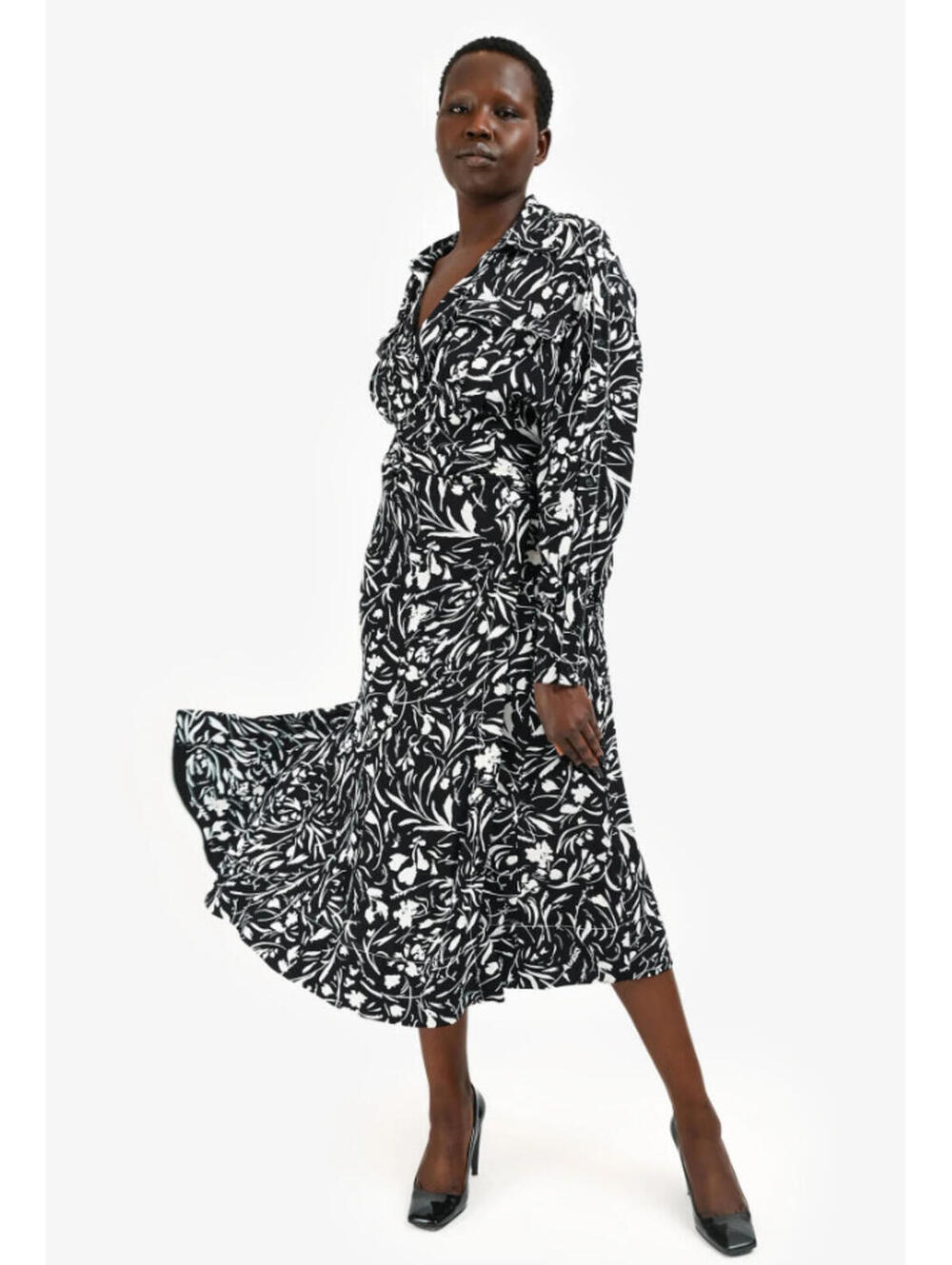 Proenza Schouler Floral Crepe De Chine Wrap Dress, $1,290, NWT, US 6 #2473